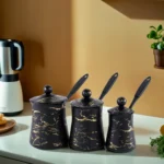 Momaz 3pcs Stainless Marbled Black Coffee Pots Set1