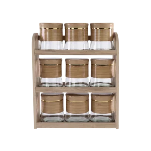 Momaz 9pcs Spice Jars Set With Stand