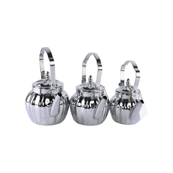 Stainless Steel 3pcs Tea Pots Set