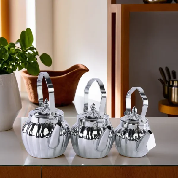 Stainless Steel 3pcs Tea Pots Set1