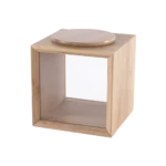 Wooden 12x12cm Storage Jar