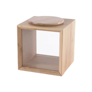 Wooden 12x12cm Storage Jar