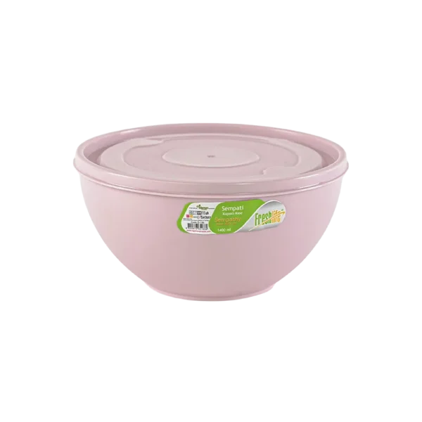 Freshlife 1400ml pink sempathy bowl with lid