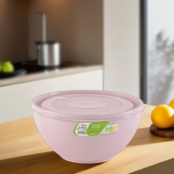 Freshlife 1400ml pink sempathy bowl with lid1