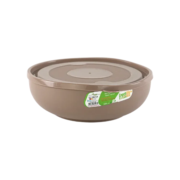 Freshlife 1600ml brown sempathy bowl with lid