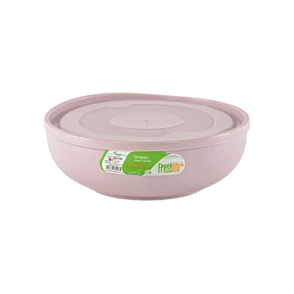 Freshlife 1600ml pink sempathy bowl with lid