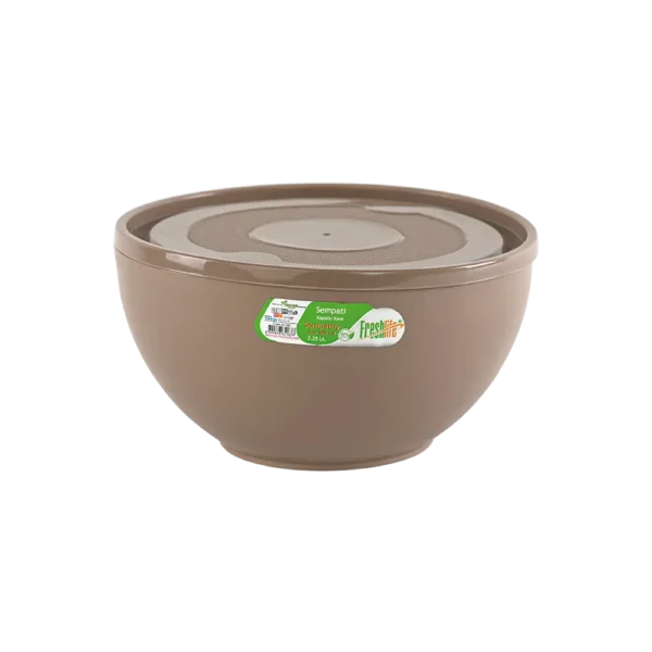 Freshlife 2.25l brown sempathy bowl with lid