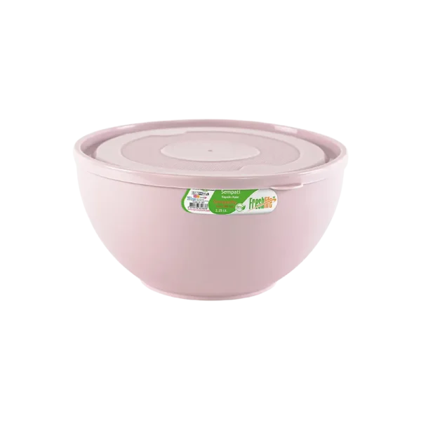 Freshlife 2.25l pink sempathy bowl with lid