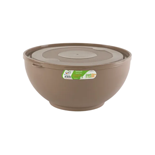 Freshlife 5.5l brown sempathy bowl with lid