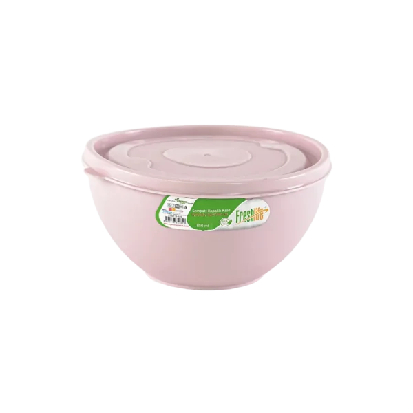 Freshlife 850ml pink sempathy bowl with lid