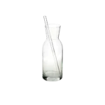 Glass 350ml transparent cup with straw