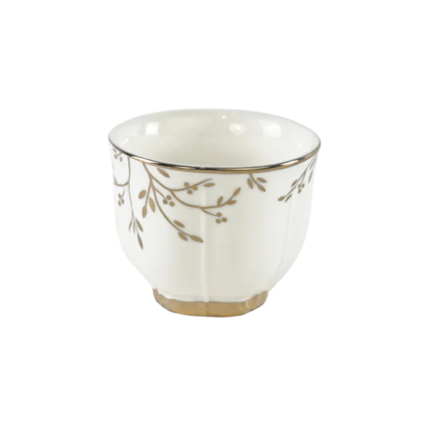 Momaz 12pcs white & gold coffee cups set