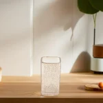 Momaz 6pcs squared patterend golden beige juice cups set1