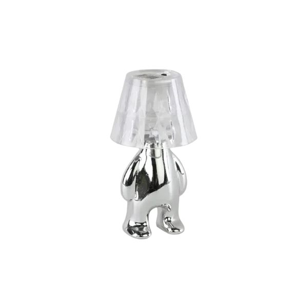 Small 12cm silver human shaped battery led