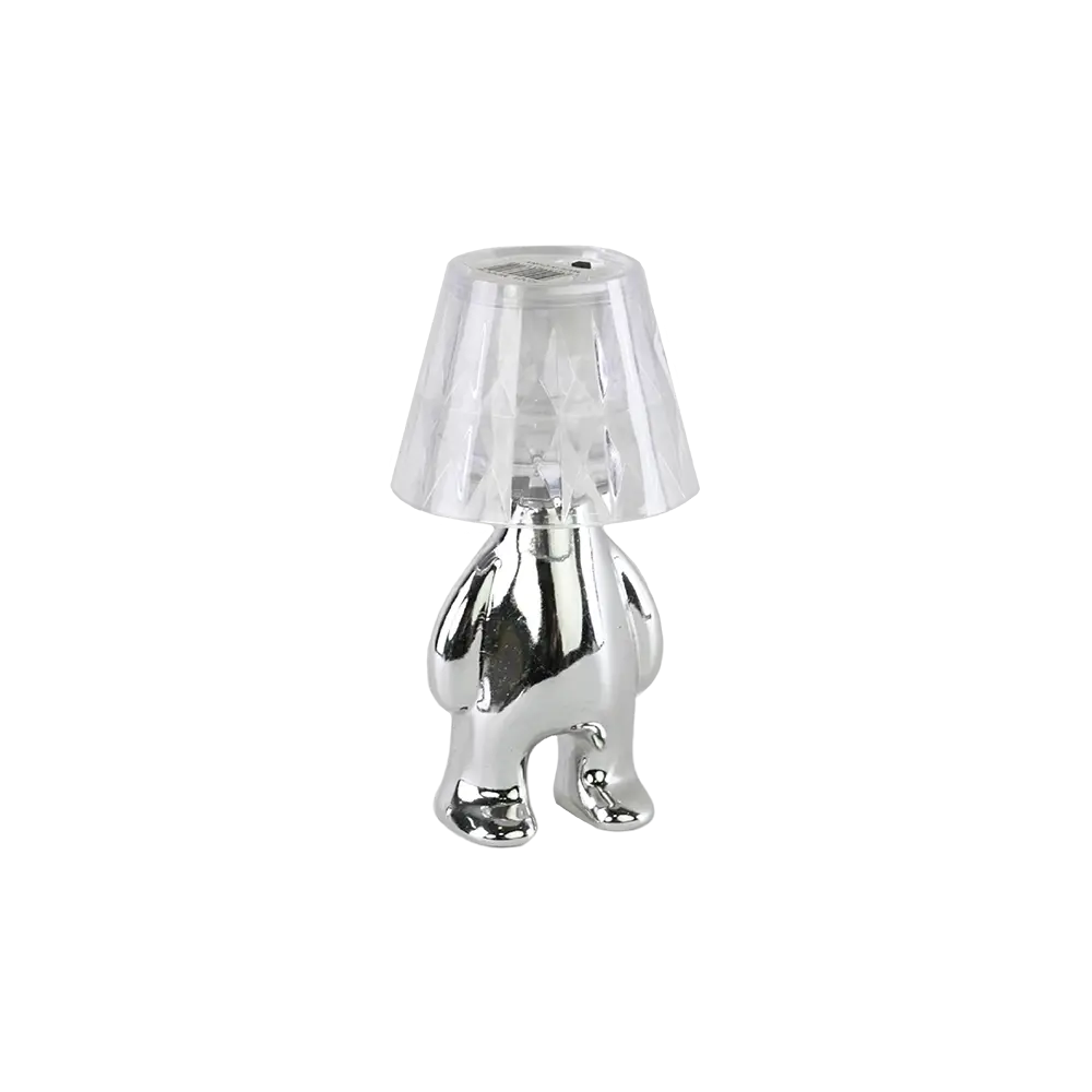 Small 12cm silver human shaped battery led