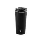 Stainless 400ml black mug with automatic stirring