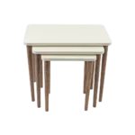 Turkish wooden 3pcs rectangular beige tables set