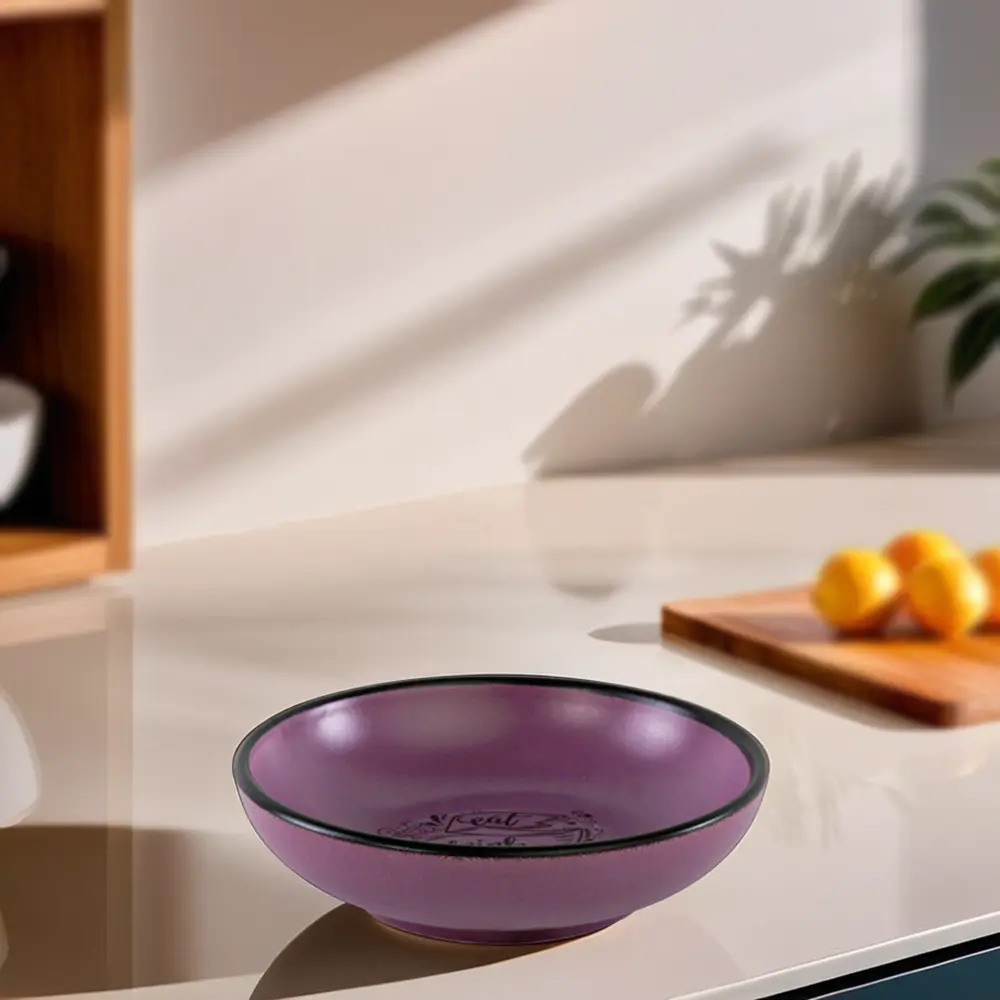 Ceramic 13cm purple bowl1