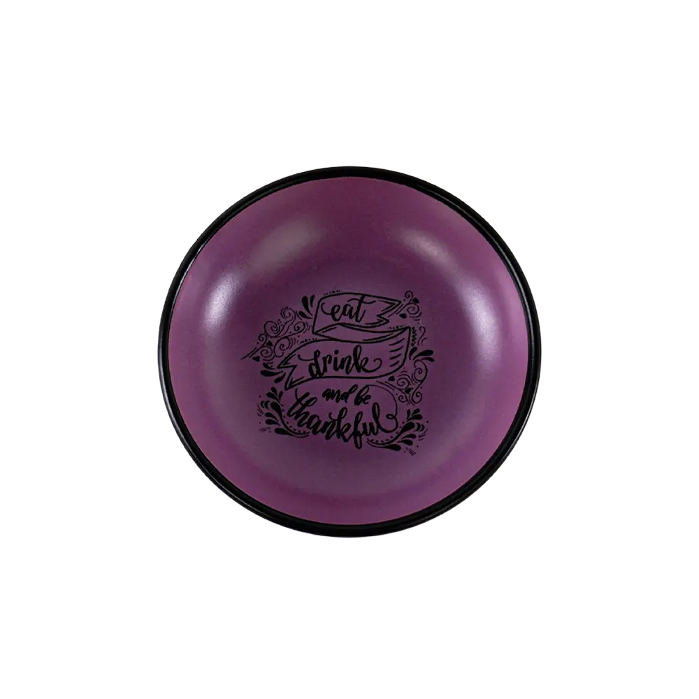 Ceramic 13cm purple bowl2