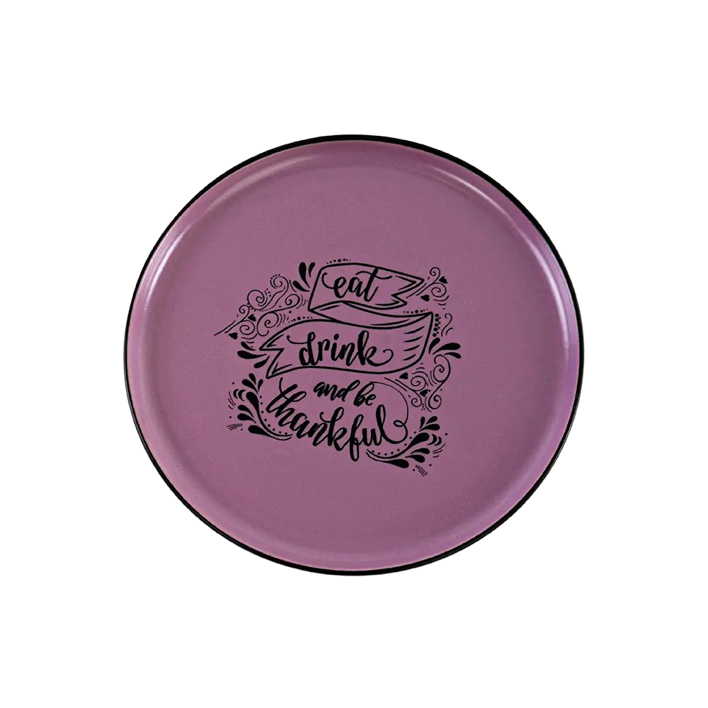 Ceramic 22cm purple dinner plate