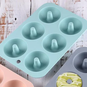 Cookstyle aqua silicone donut baking mold1