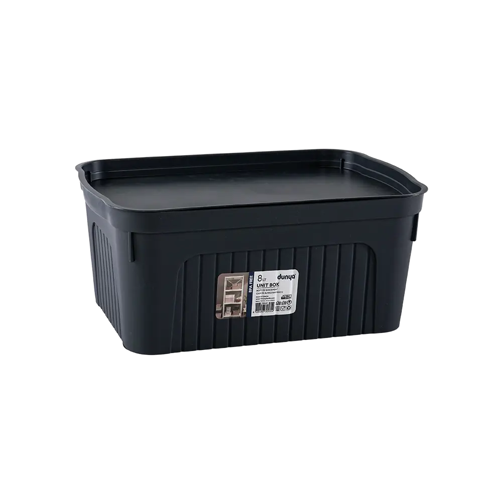 Dunya 8l dark grey storage box