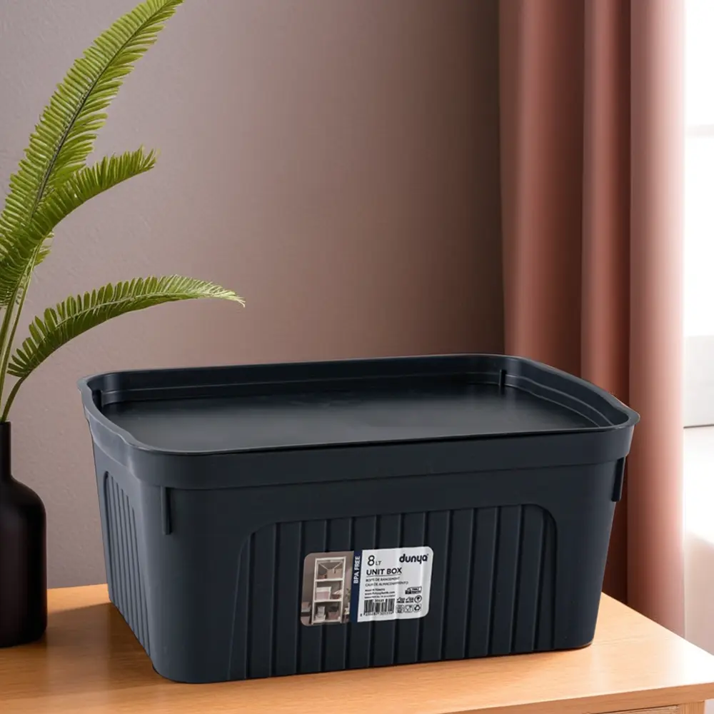 Dunya 8l dark grey storage box1