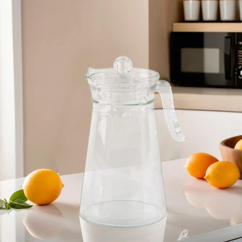 Luminarc 1l glass kone jug with lid1