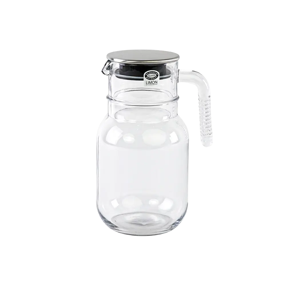 Momaz-Glass-Jug-with-Stainless-Lid Momaz glass jug with stainless lid