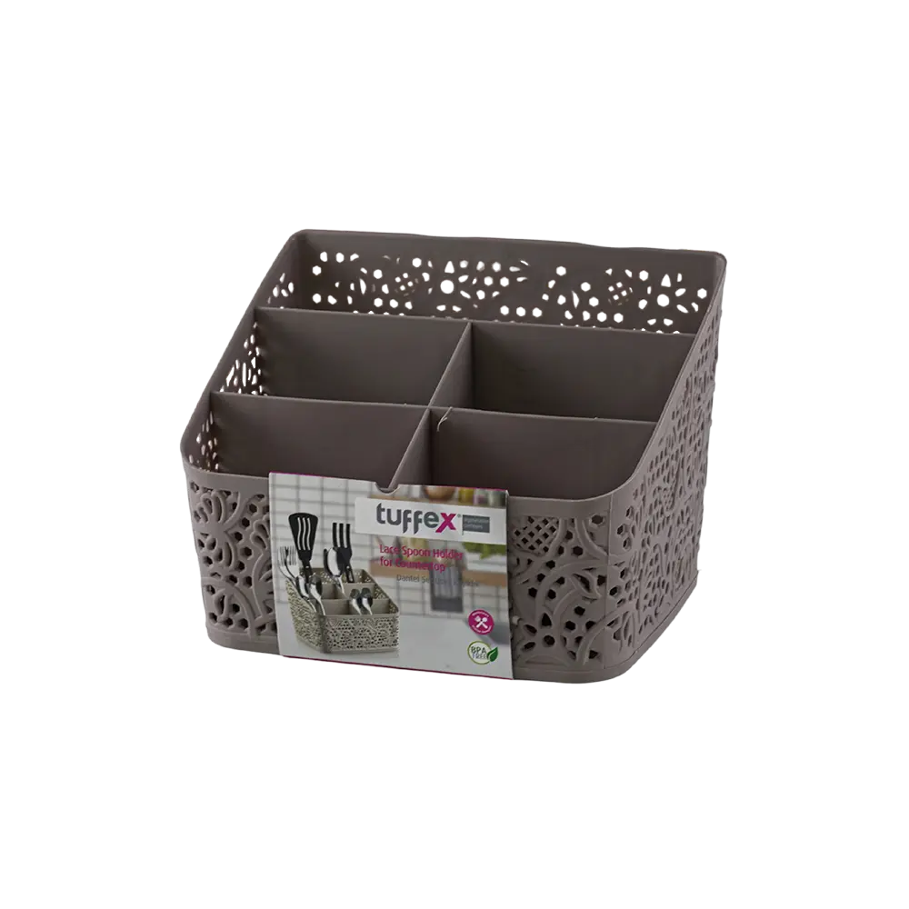 Tuffex-18x14x14cm-Beige-Lace-Spoon-Holder Tuffex 18x14x14cm beige lace spoon holder