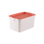 Tuffex 2.3l storage box with orange lid