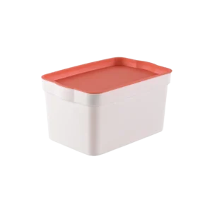 Tuffex 2.3l storage box with orange lid