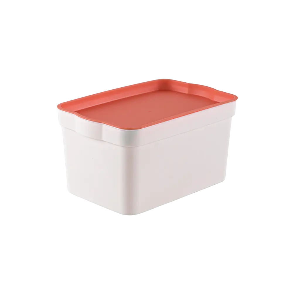 Tuffex 2.3l storage box with orange lid