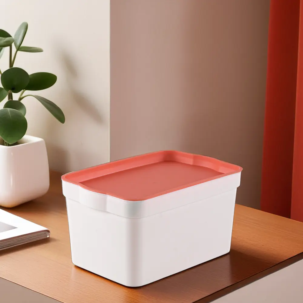 Tuffex 2.3l storage box with orange lid1