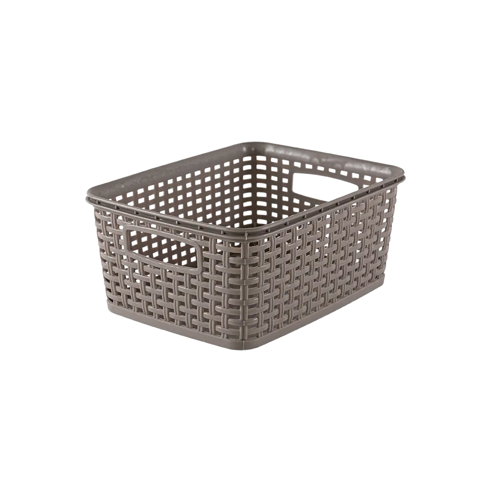 Tuffex-22.5x16.x11cm-Beige-Woven-Design-Midi-Basket Tuffex 22.5x16.x11cm beige woven design midi basket