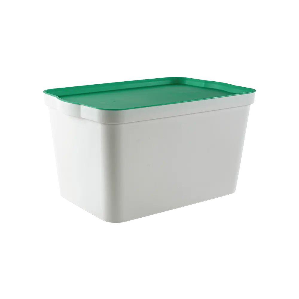 Tuffex 24l storage box with green lid