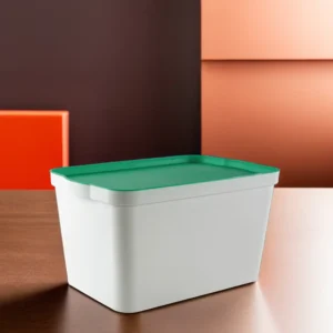 Tuffex 24l storage box with green lid1
