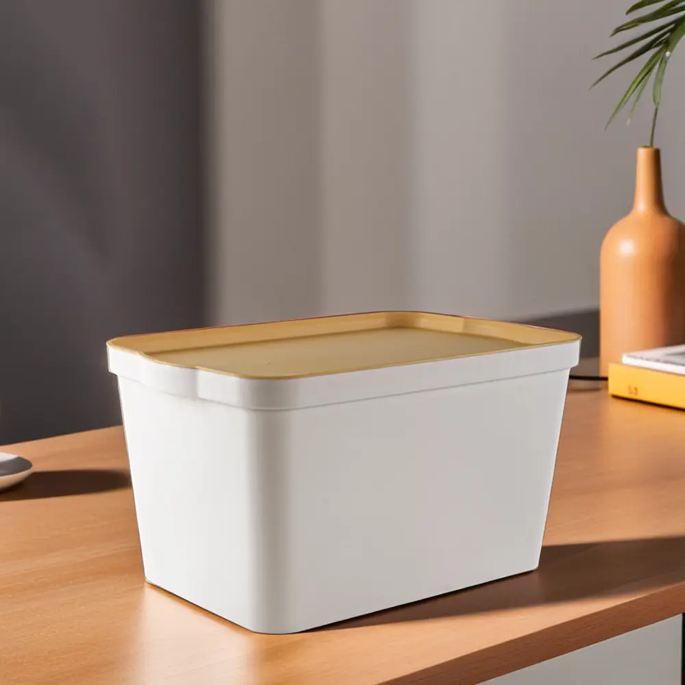 Tuffex 24l storage box with yellow lid1