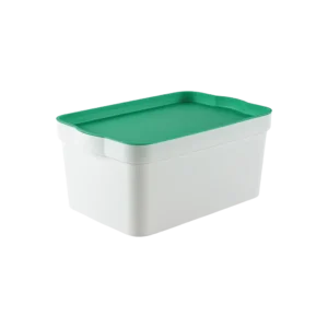 Tuffex 7.5l storage box with green lid