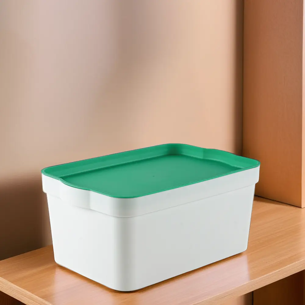 Tuffex 7.5l storage box with green lid1