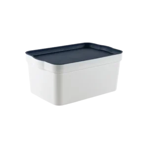 Tuffex 7.5l storage box with navy blue lid