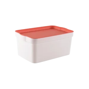 Tuffex 7.5l storage box with orange lid
