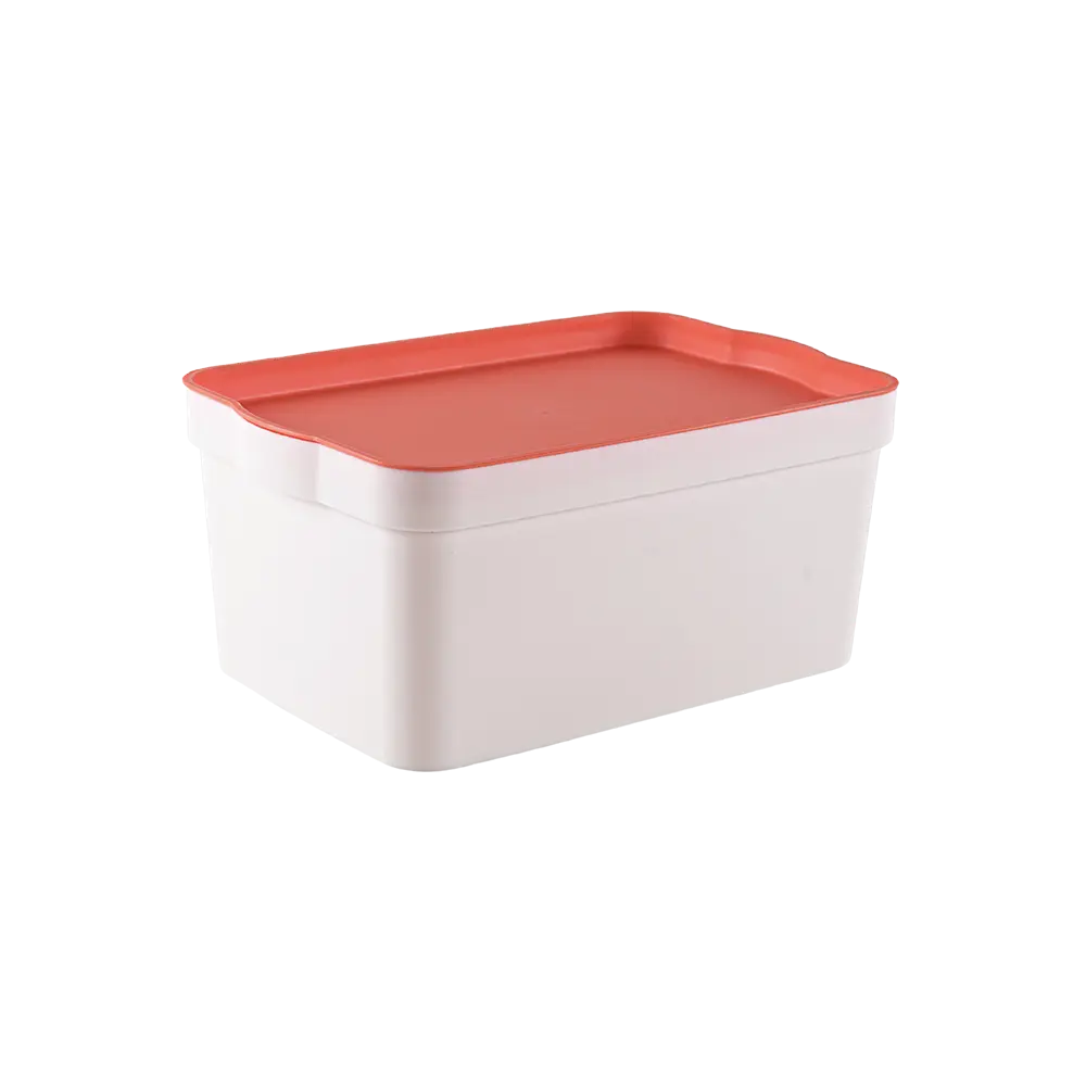 Tuffex 7.5l storage box with orange lid