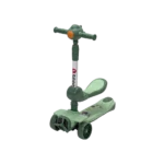 Astronaut design 3 wheels green scooter with seat