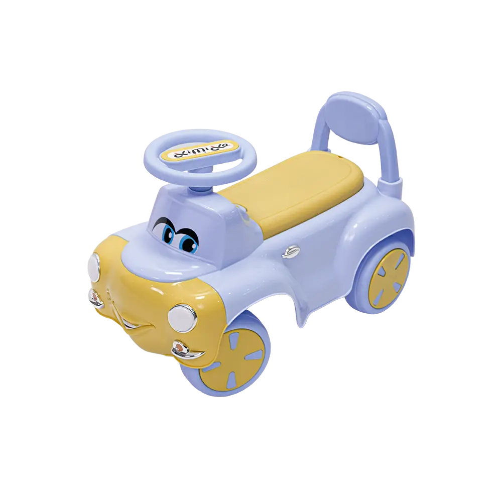 Battery-4-Wheels-Happy-Face-Design-Blue-&-Yellow-Baby-Car Battery 4 wheels happy face design blue & yellow baby car