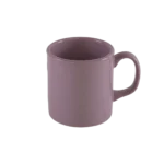 Ceramic barrel shaped purple mug with handle