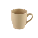 Ceramic beige mug with handle