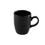 Ceramic black mug with handle