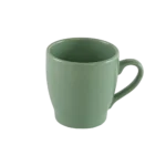 Ceramic green mug with handle