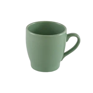 Ceramic green mug with handle